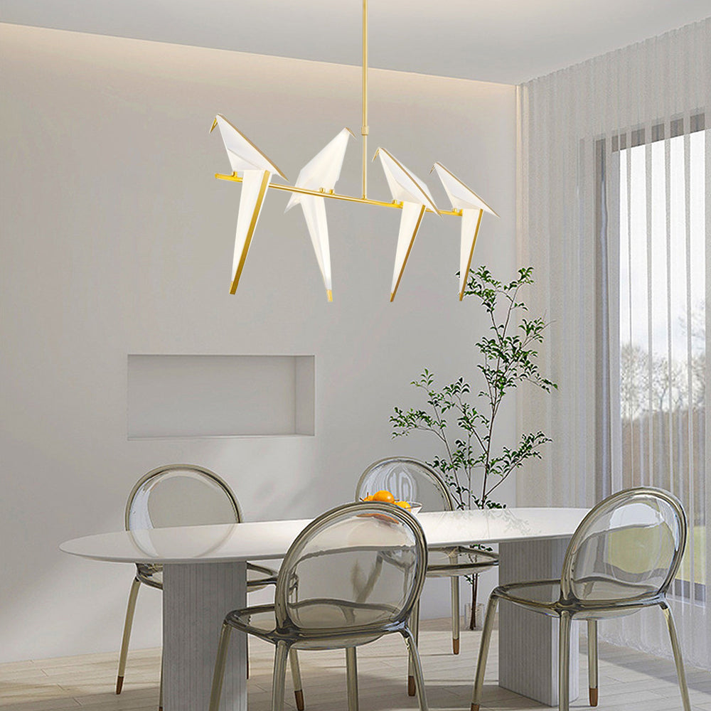 Nordic Creative Paper Cranes Ceiling Light Origami Bird Pendant Lamps