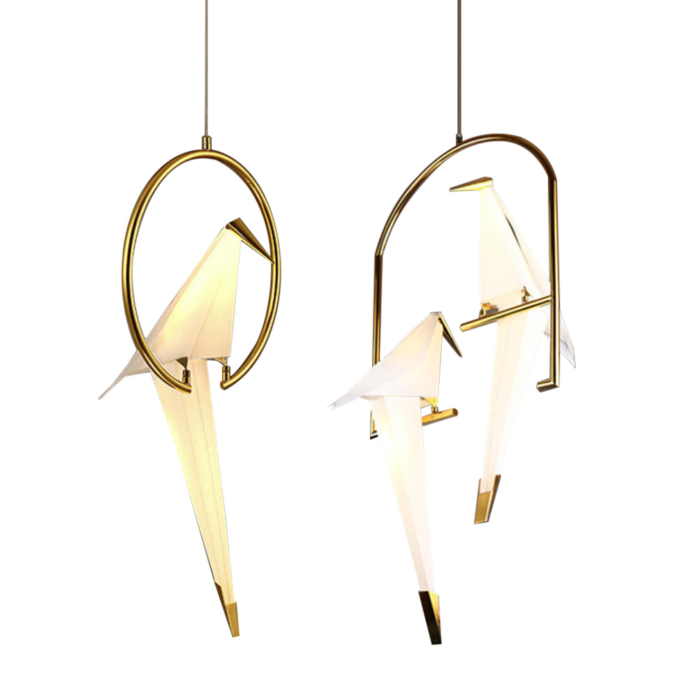 Nordic Creative Paper Cranes Ceiling Light Origami Bird Pendant Lamps