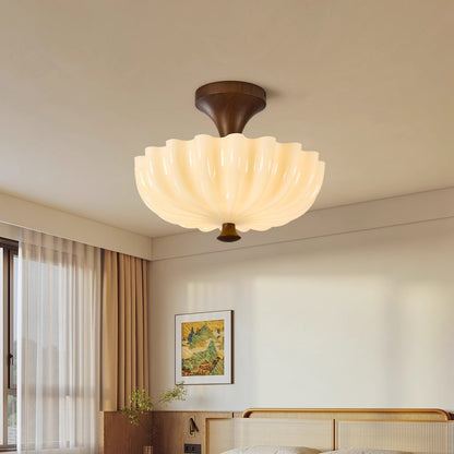 Vintage French Glass Ceiling Light for Bedroom-[Modern pendant lighting for bedroom and living space]-Demolights UK