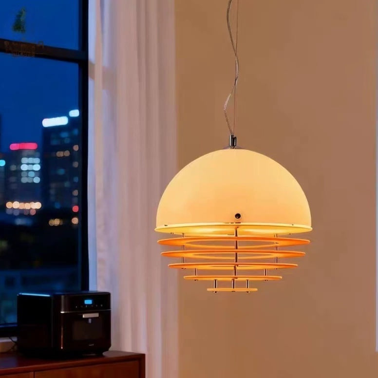 Modern Nordic Multi-Tiered Louvered Pendant Light - Mid-Century Hive Chandelier