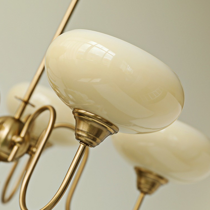 Modern Gooseneck Globe Chandelier - Mid-Century French Retro Pendant Light