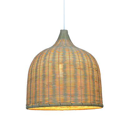 Bohemian Pendant Lampshade Rattan Pendant Light Hand-Woven Wicker Lamp