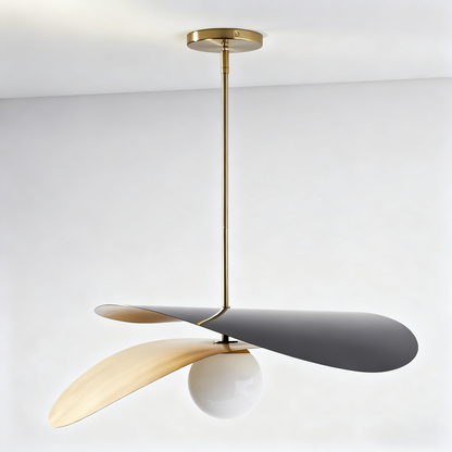 Modern Petal Chandelier - Mid-Century Tri-Tone Leaf Pendant Light