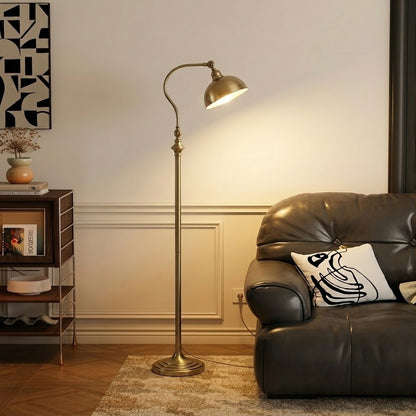 Vintage Adjustable Metal Floor Lamp – Industrial Reading Lamp