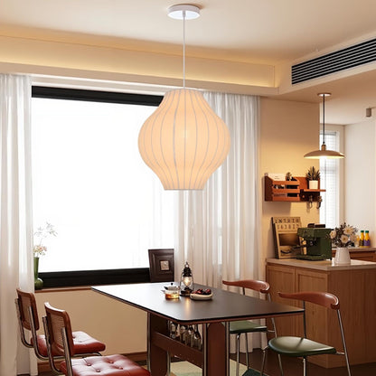 Mid-Century fabric Cocoon Pendant Light - Modern Cloud Bubble Shade Chandelier