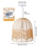 Load image into Gallery viewer, Rattan Pendant Light – Handwoven Natural Bamboo Ceiling Lamp