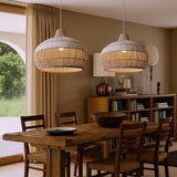 Load image into Gallery viewer, Handwoven Rattan Pendant Light for Kitchen Island – Boho Ceiling Lamp