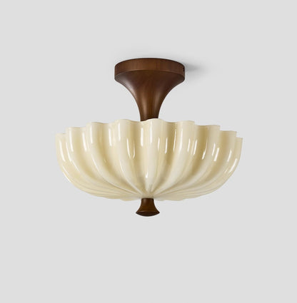 Vintage French Glass Ceiling Light for Bedroom