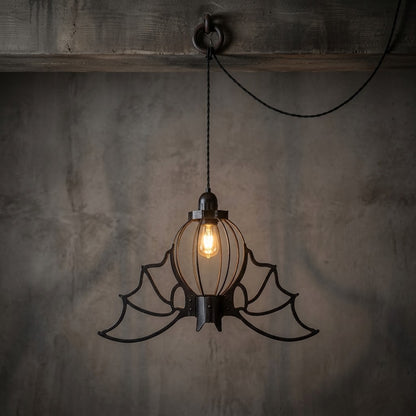 Gothic Halloween Hanging Light – Bat & Spider
