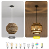 Load image into Gallery viewer, Vintage Rattan Pendant Light for Dining Room