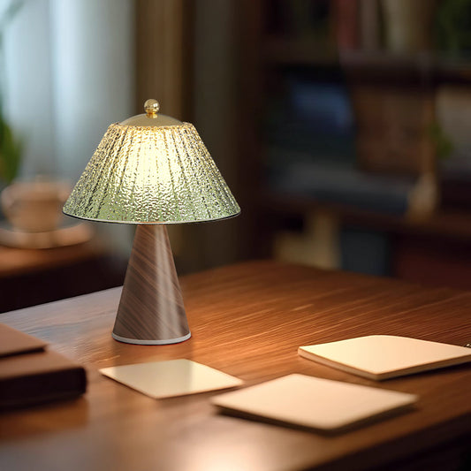 French Retro Colorful Glass Atmosphere Table Lamp for Bedroom Bedside Night Light-[Modern pendant lighting for bedroom and living space]-Demolights UK