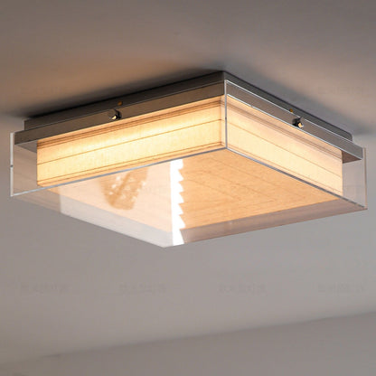 Modern Square Acrylic Flush Mount Light - 3-Color Ceiling Lamp
