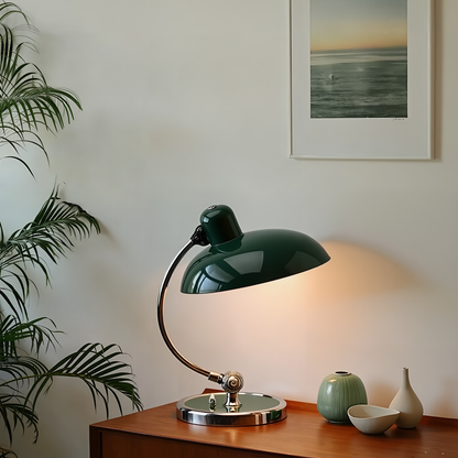 Mid-Century Bauhaus Adjustable Desk Lamp - Vintage Banker's Task Light