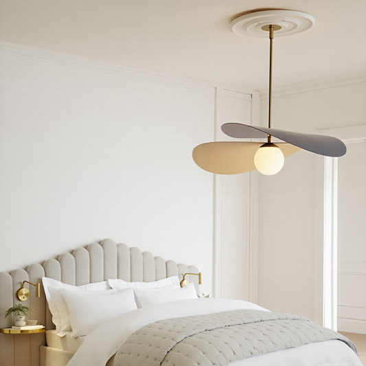 Modern Petal Chandelier - Mid-Century Tri-Tone Leaf Pendant Light