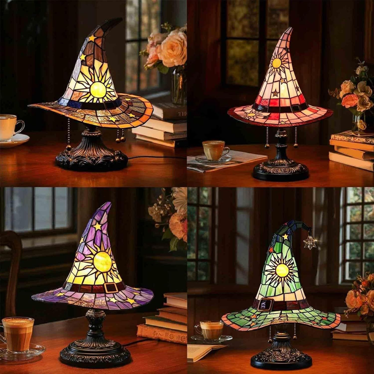 Halloween Witch Hat Lamp – USB LED Tabletop Night Light