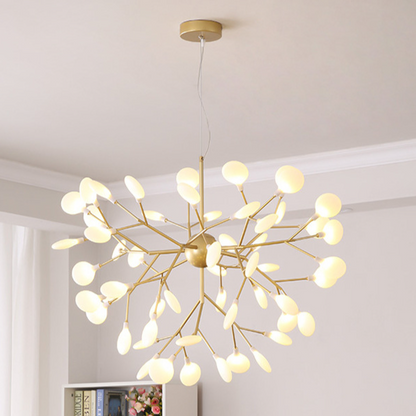 Modern Firefly LED Chandelier - Nordic Leaf Branch Pendant Light