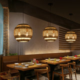 Load image into Gallery viewer, Vintage Rattan Pendant Light for Dining Room