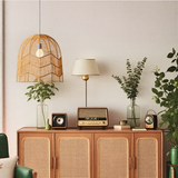 Load image into Gallery viewer, Rattan Pendant Light – Handwoven Natural Bamboo Ceiling Lamp