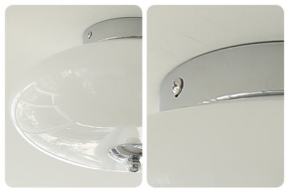 Mid-Century UFO Opal Glass Flush Mount Ceiling Light