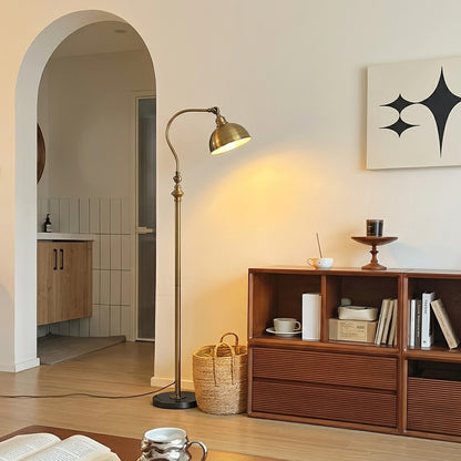 Vintage Adjustable Metal Floor Lamp – Industrial Reading Lamp