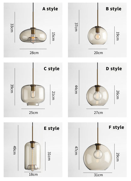 Modern Minimalist Glass Pendant Light for Coffee Bar