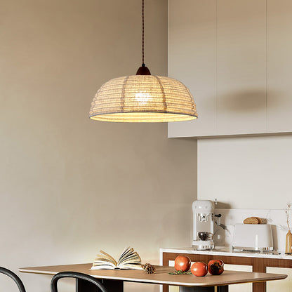 Wabi-Sabi Style Fabric Pendant Light for Homestay
