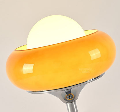 Vintage Bauhaus Glass Table Lamp for Bedside