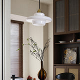 Load image into Gallery viewer, Mid Century Milk White Glass Pendant Light Fixture