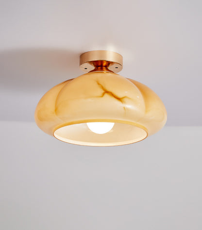 French Medieval-style Retro Glass Ceiling Lamp