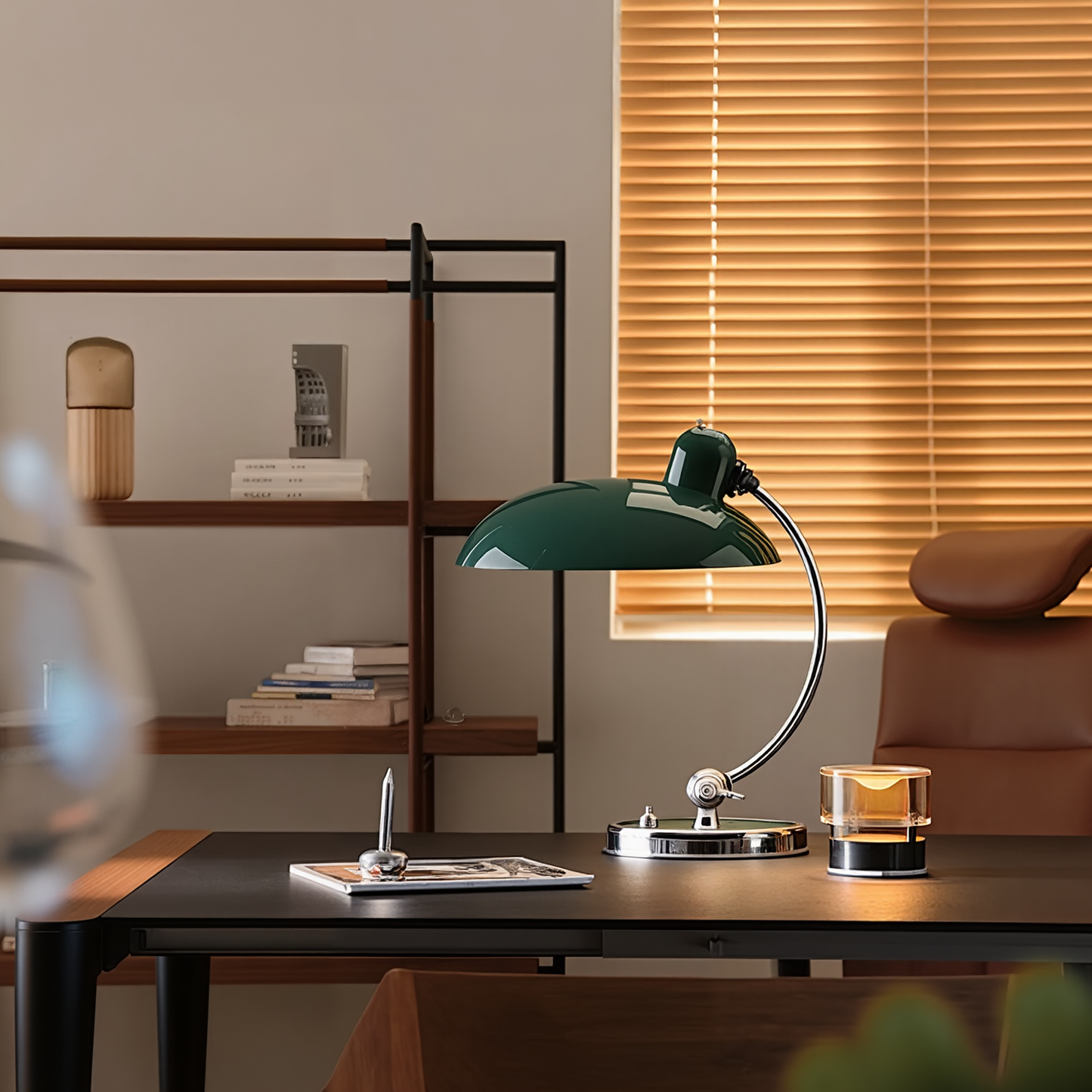 Mid-Century Bauhaus Adjustable Desk Lamp - Vintage Banker's Task Light