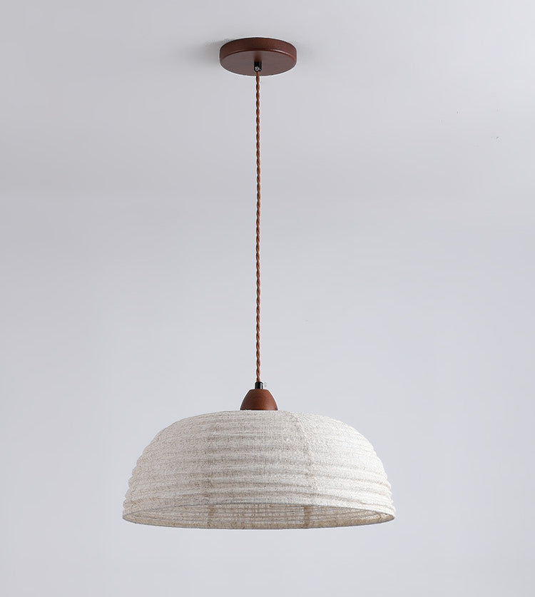 Wabi-Sabi Style Fabric Pendant Light for Homestay