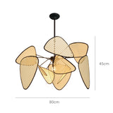 Load image into Gallery viewer, Modern Rattan Pendant Light – Artistic Multi-Leaf Woven Chandelier for Dining &amp; Living Room