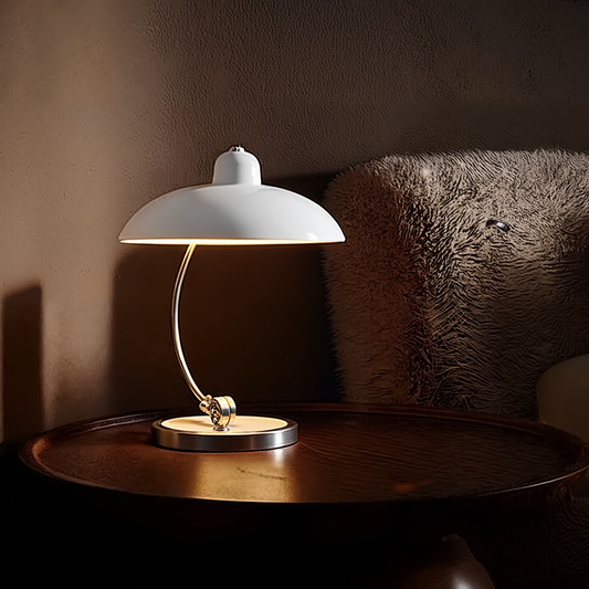 Mid-Century Bauhaus Adjustable Desk Lamp - Vintage Banker's Task Light