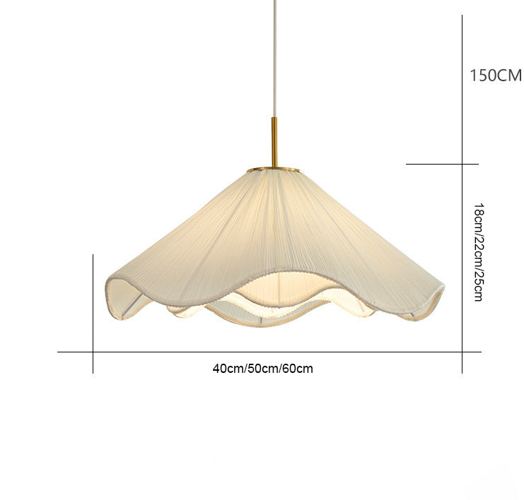 French Fabric Pendant Light for Living Room Bedroom