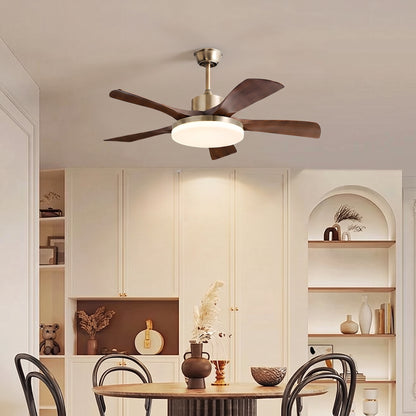 Modern 5-Blade LED Ceiling Fan - 40"/46"/56" Downrod & Flush Mount
