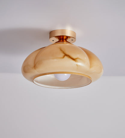 French Medieval-style Retro Glass Ceiling Lamp