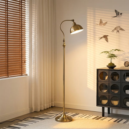 Vintage Adjustable Metal Floor Lamp – Industrial Reading Lamp
