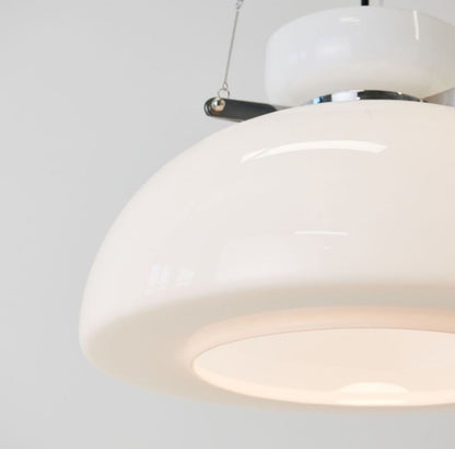 Mid-Century Modern Bauhaus Dome Glass Pendant Light 