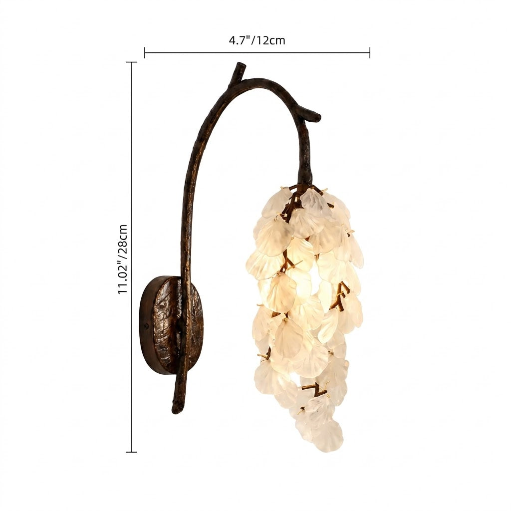 Bronze Branch Petal Wall Light