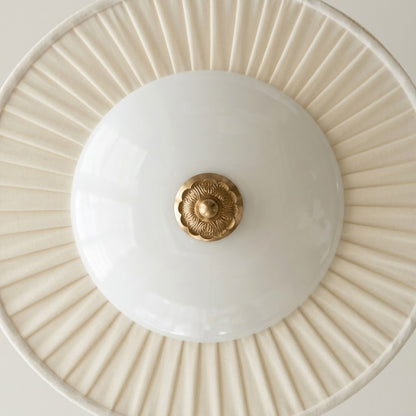 Mid-Century Rattan Pendant Light with Brass Detail