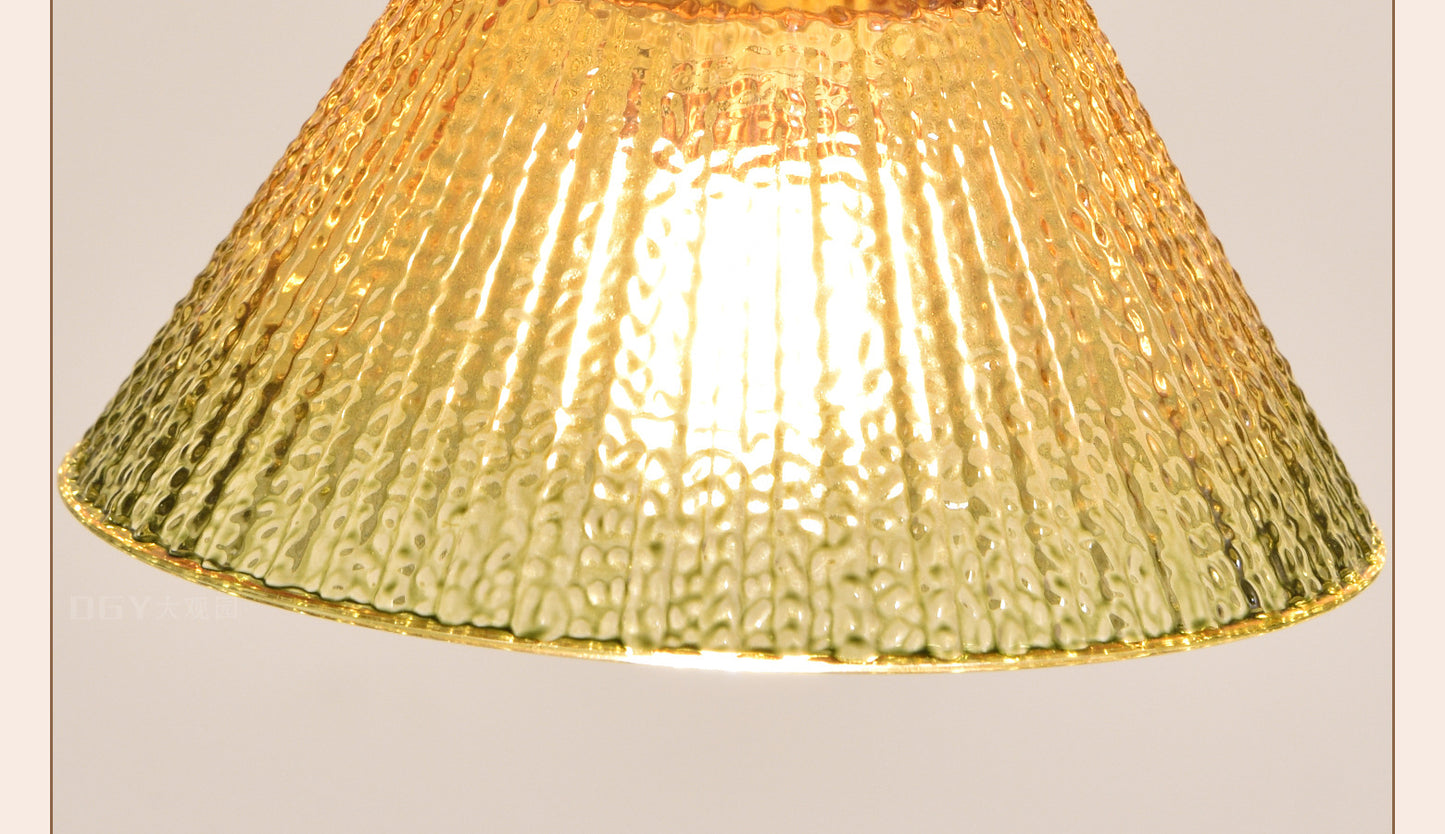 Nordic Vintage Glass Pendant Light for Bedroom or Study