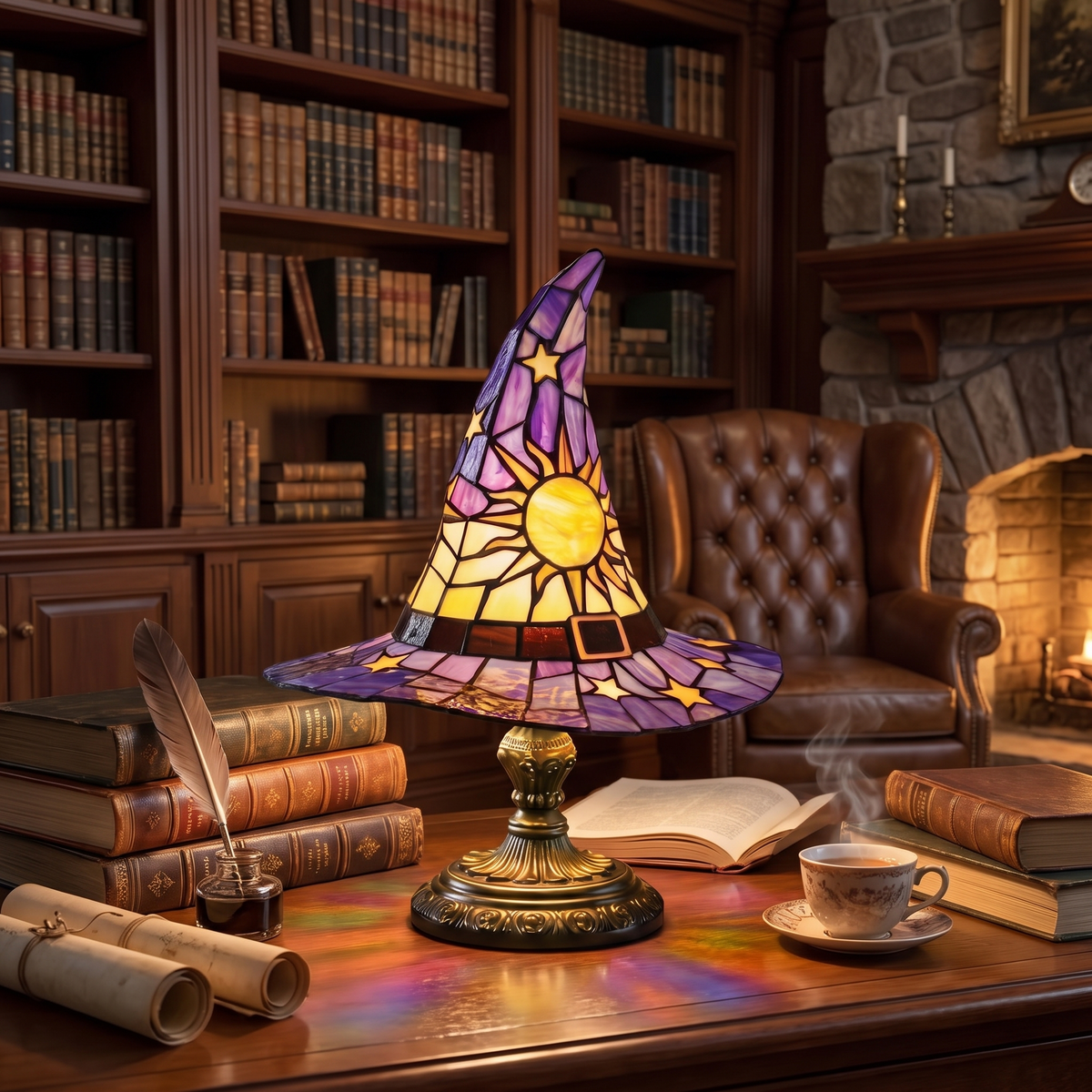 Halloween Witch Hat Lamp – USB LED Tabletop Night Light