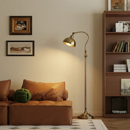 Vintage Adjustable Metal Floor Lamp – Industrial Reading Lamp