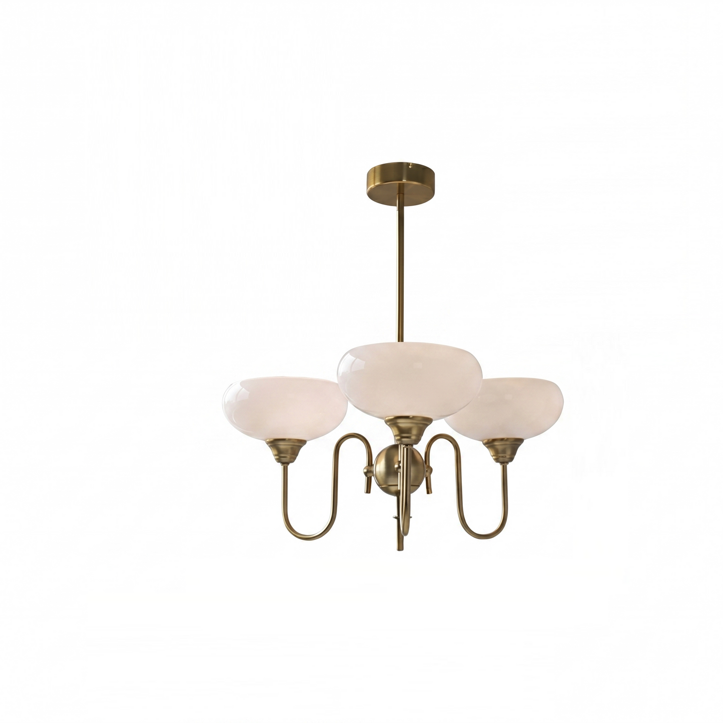 Modern Gooseneck Globe Chandelier - Mid-Century French Retro Pendant Light