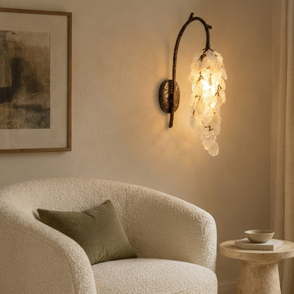 Bronze Branch Petal Wall Light