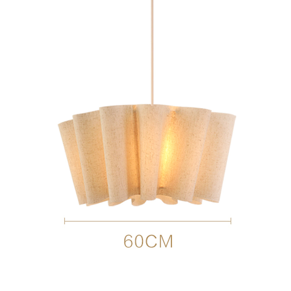 Demolights Pendant Lampshade Nordic Linen Pleated Pendant Lights Fabric Lampshade For Living 6646