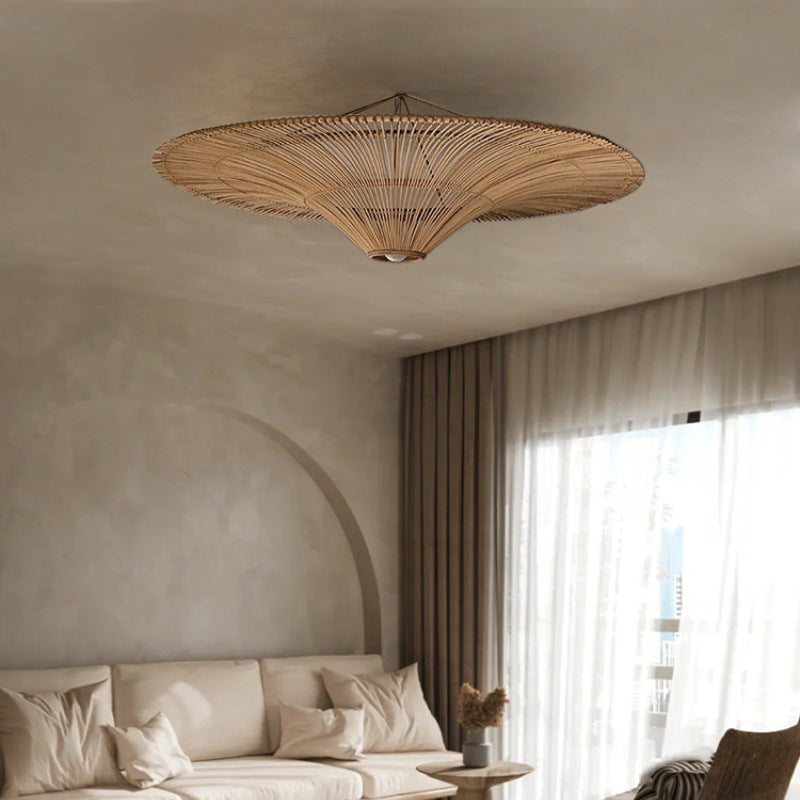 Large Rattan Pendant Light/80 cm/Modern/Ceiling Lamp/Dining room