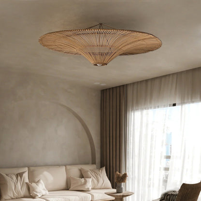 Large Rattan Pendant Light/80 cm/Modern/Ceiling Lamp/Dining room