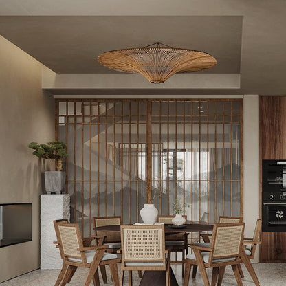 Large Rattan Pendant Light/80 cm/Modern/Ceiling Lamp/Dining room