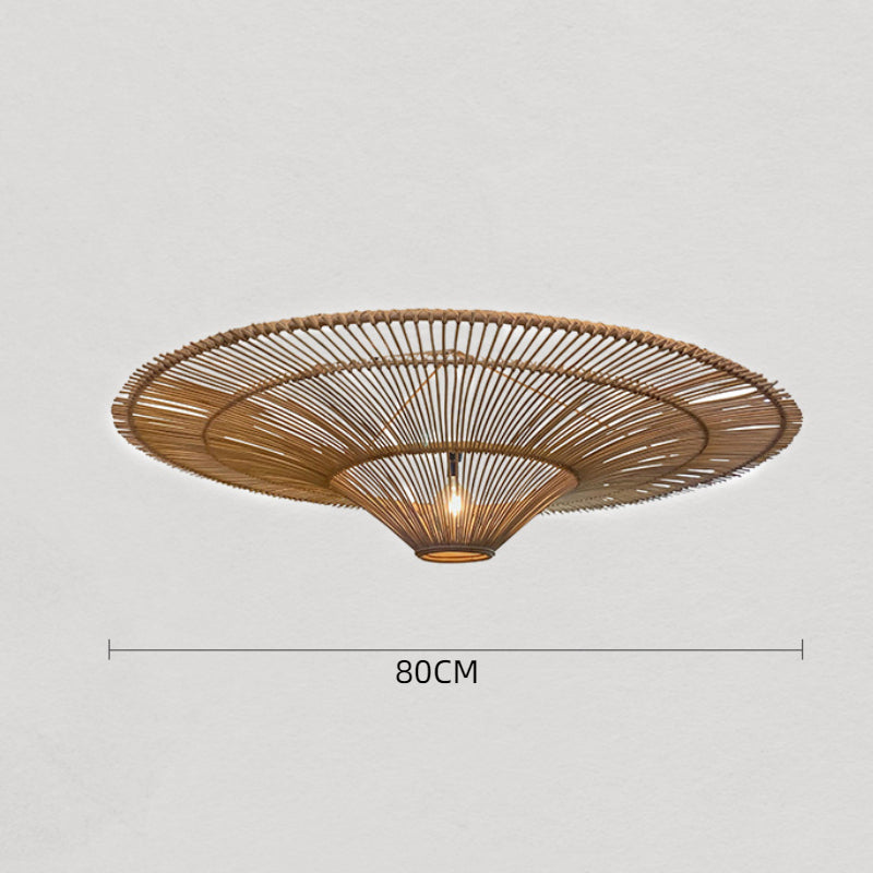 Large Rattan Pendant Light/80 cm/Modern/Ceiling Lamp/Dining room